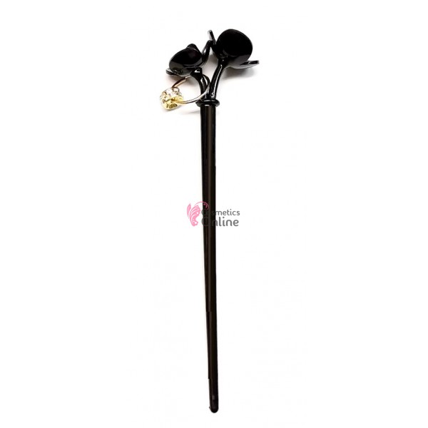 Bat Gheisa din plastic cu ornamente pentru par BCP01 Negru